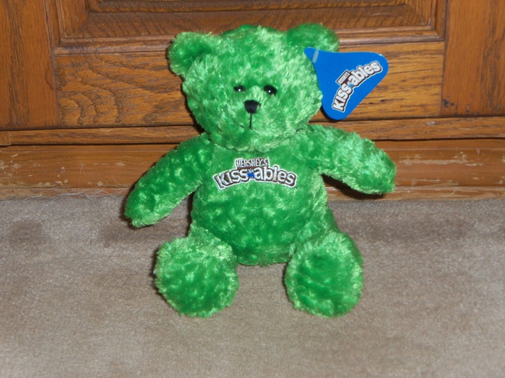 HERSHEY'S KISS*ABLES 2005 GREEN PLUSH BEAR, 6"