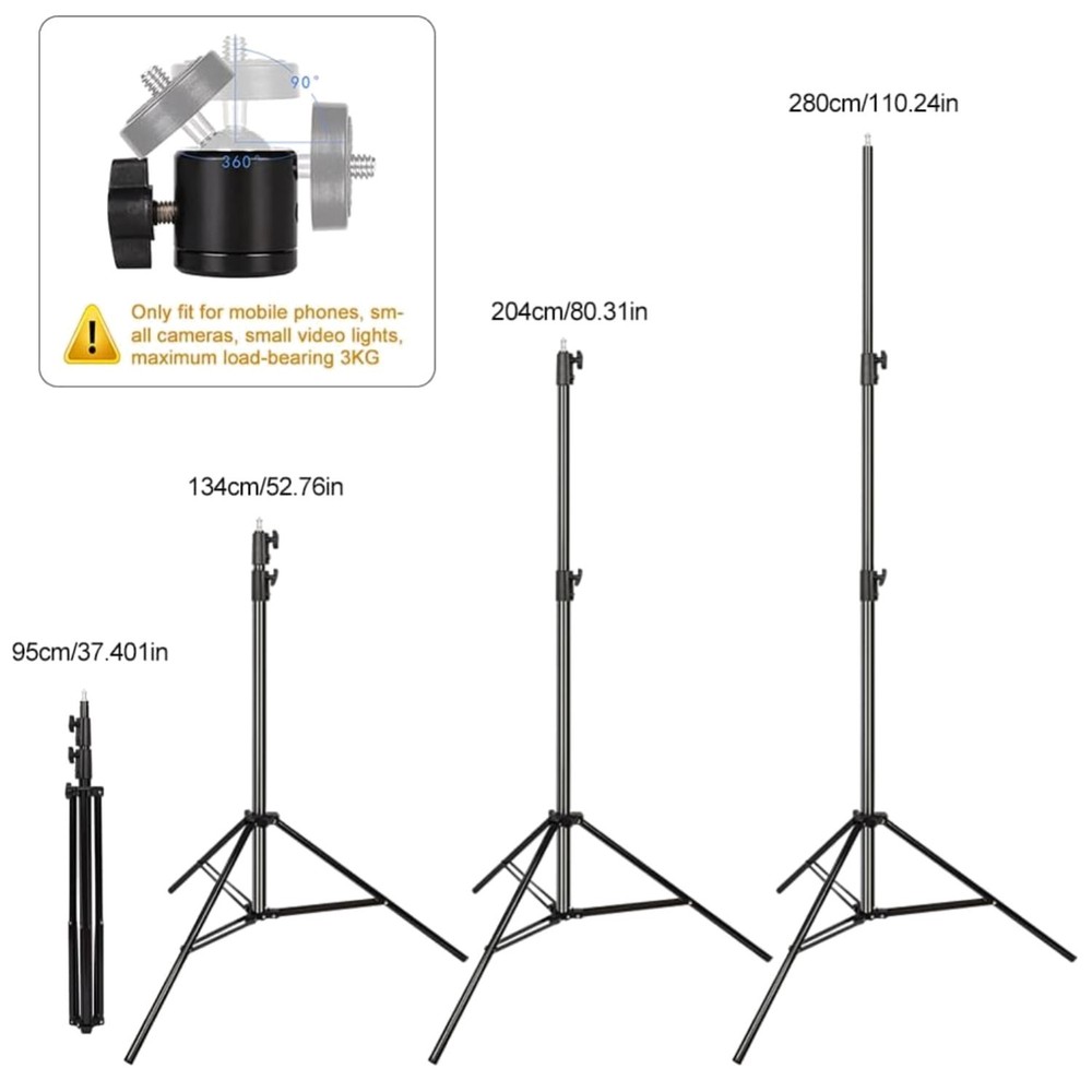 Versatile Photography Light Stand Pair