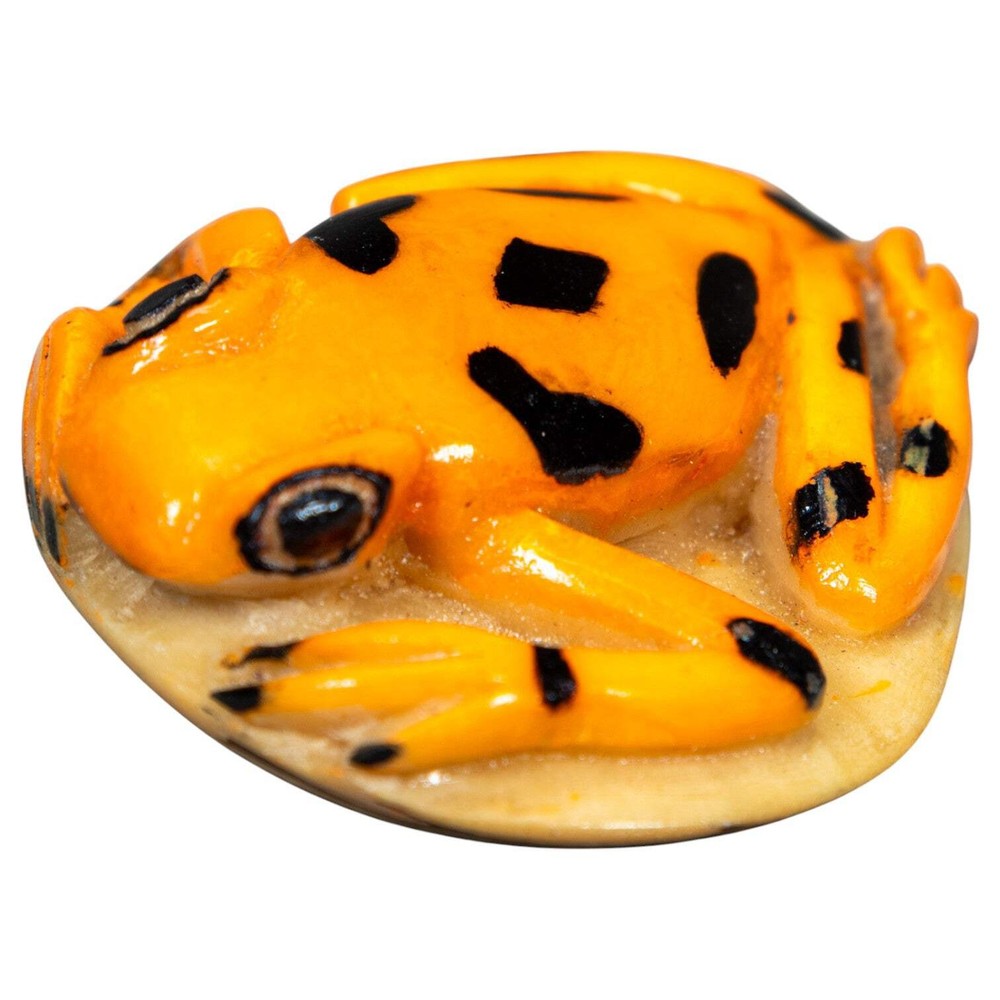 Golden Frog Tagua Carving
