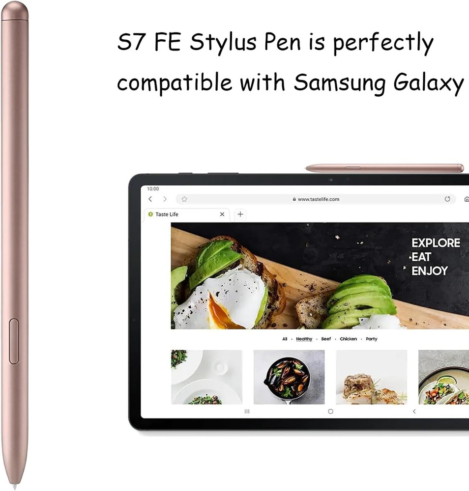 2 Pack Galaxy Tab S7 FE S Pen Replacement for Samsung Pink