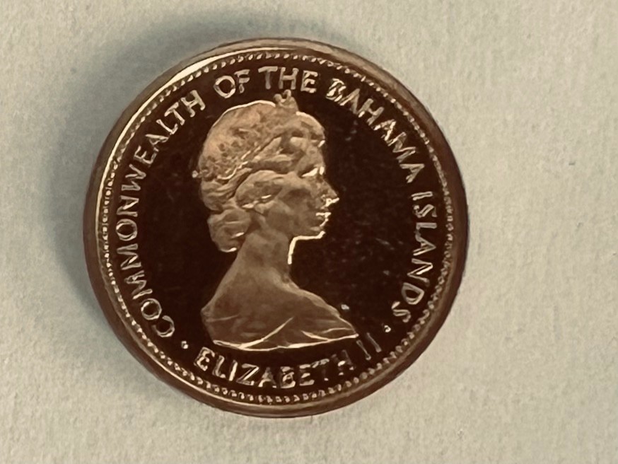 1973-FM Bahamas 1 Cent, Franklin Mint, Bright Proof UNCIRCULATED