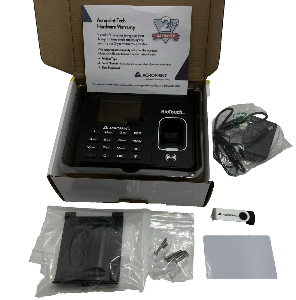Acroprint BioTouch Biometric Fingerprint Time Clock Employee System