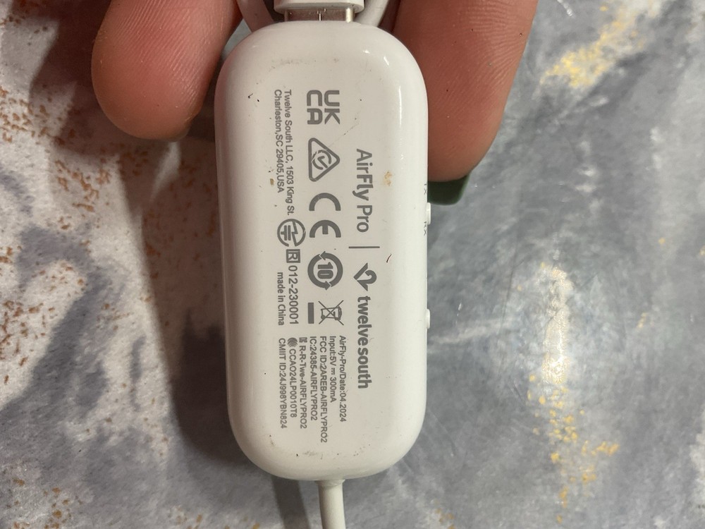 Twelve South AirFly Duo Wireless Transmitter - White Bluetooth