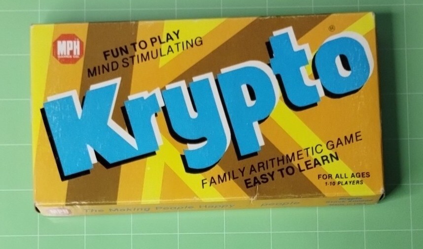 Vintage Krypto by MPH Family Arithmetic Math Game Complete - Pre-Owned