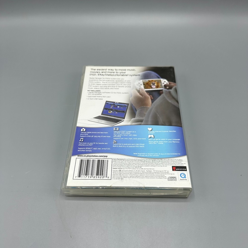 Sony Playstation PSP Media Manager For Windows No Cable