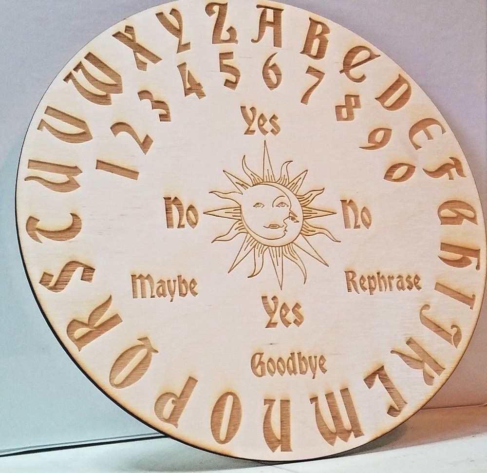 8" Sun & Moon Pendulum Board on Birch Wood