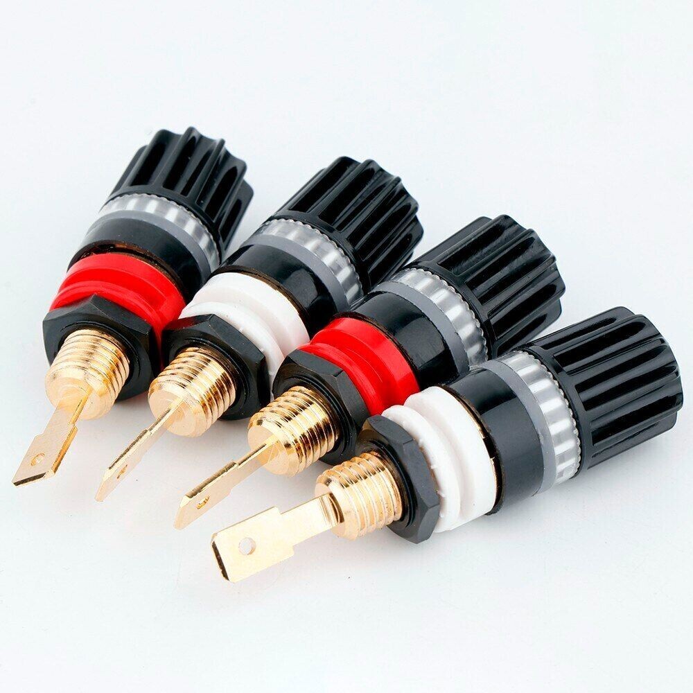 4Pcs Binding Post Audiophile Amplifier Speaker Terminal Connector Plug