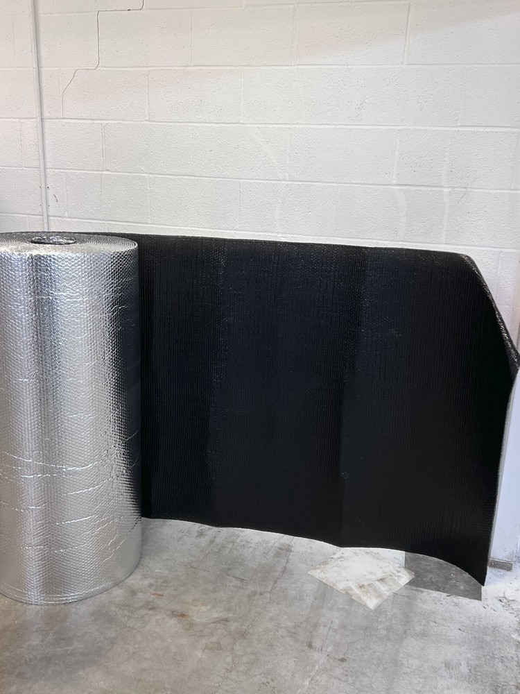 REFLECTIVE BLACK / SILVER FOIL Double BUBBLE Foil Insulation Roll 12X100 R8