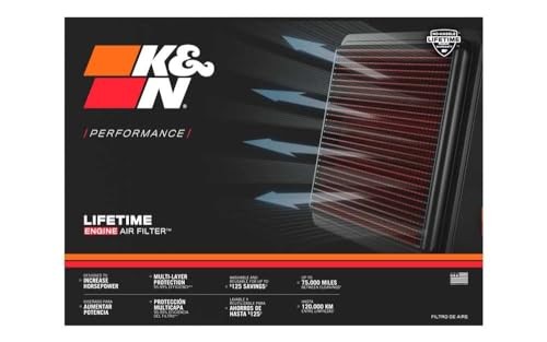 Engine Air Filter: Reusable, Clean Every 75,000 Miles, Washable, Premium,