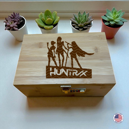 Hunterx Anime Stash Box  Bamboo Locking Storage Box with Combo Luck