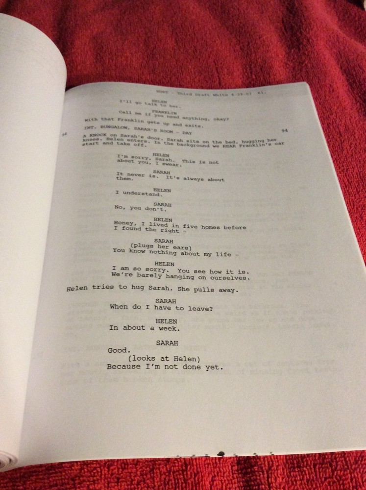 ORIGINAL SCRIPT HURT MELORA WALTERS WILLIAM MAPOTHER JOHANNA BRADDY