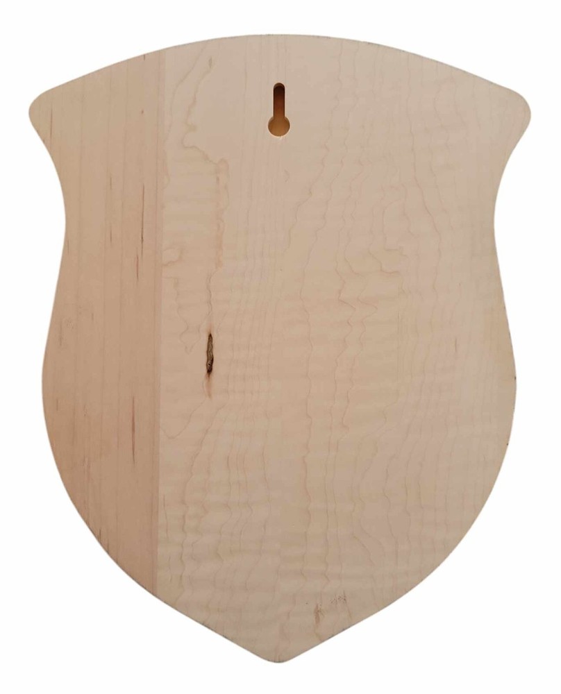 Whitetail Deer Antler Mounting Kit, Solid Wood Plaque, Gray, Includes Hardware