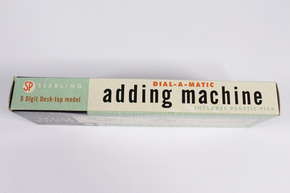 Sterling Dial-A-Matic Adding Machine Model 567 5 Dial 1950s NOS