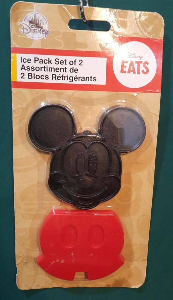 Disney Eats  Mickey Head & Pants 2pc  Ice Pack Set NIP