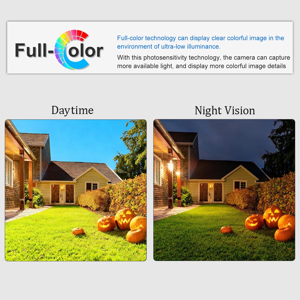 6PACK VIKYLIN 5MP Full Color Night Vision Turret Security Camera Smart Detection