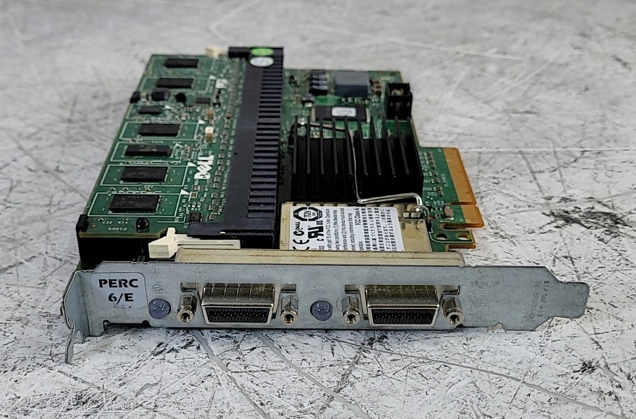 DELL PERC 6/E 0F989F Dual SAS Raid Controller Card PCIe w/Battery