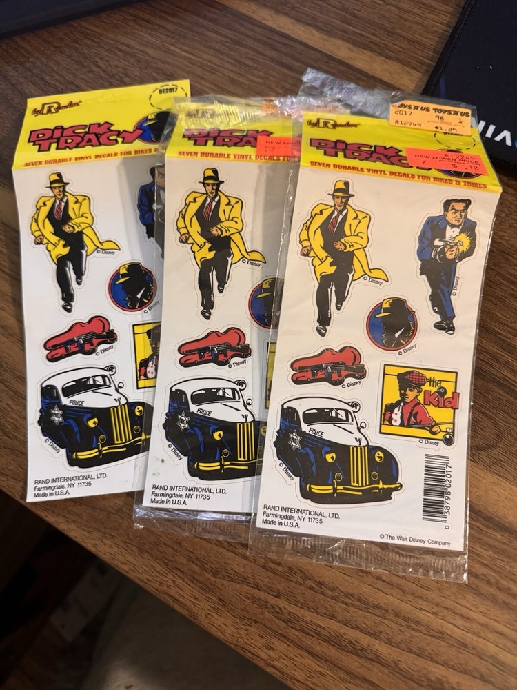 Dick Tracy Vintage Vinyl Sticker (3 Pack)