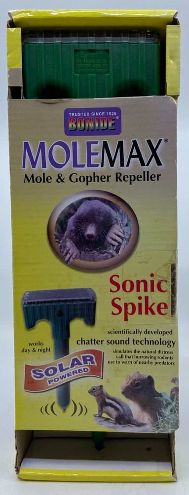 Bonide Products 61119 Molemax Solar Powered Sonic Spike