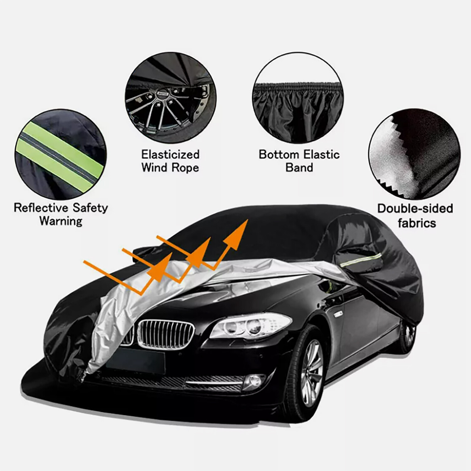 For Ford Mustang Full Car Cover Outdoor Waterproof Sun UV All Weather Protection