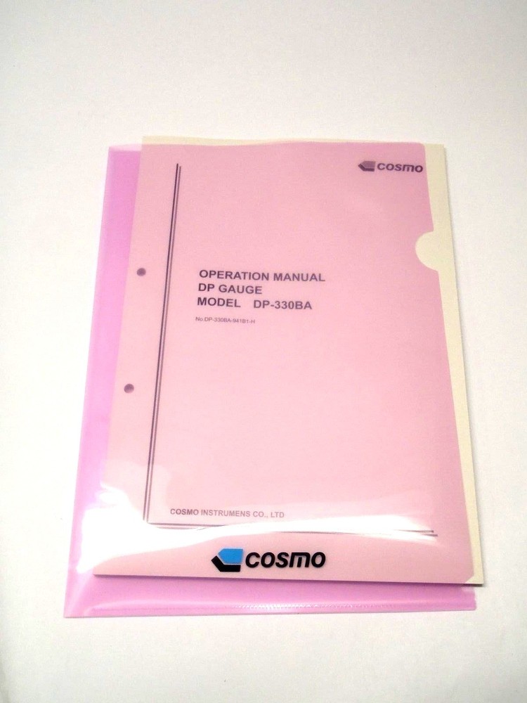 Cosmo Instruments Operation Manual for DP-330BA Digital Gauge Manometer