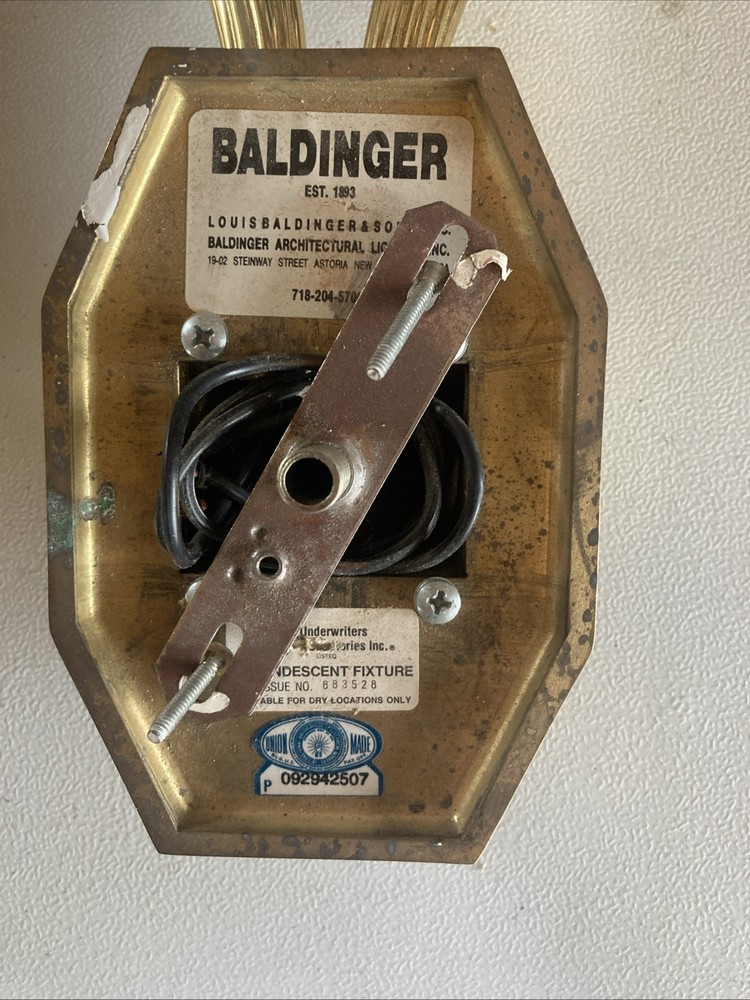2 - Louis Baldinger Fluted Two Arm Wall Sconces
