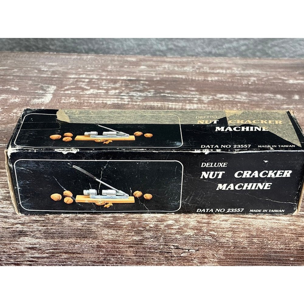 Deluxe Nut Cracker Machine Vintage Kitchen Gadget With Original Box