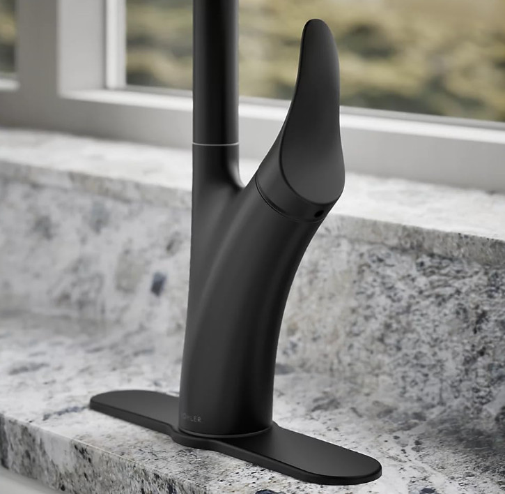 Kohler Transitional Matte Black Pulldown Kitchen Faucet 1PREC26448-SD-BL-AA