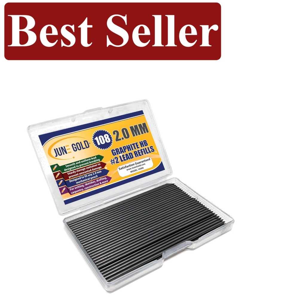 90 mm 2.0 mm HB Graphite Lead Refills - Break Resistant & Smooth Writing