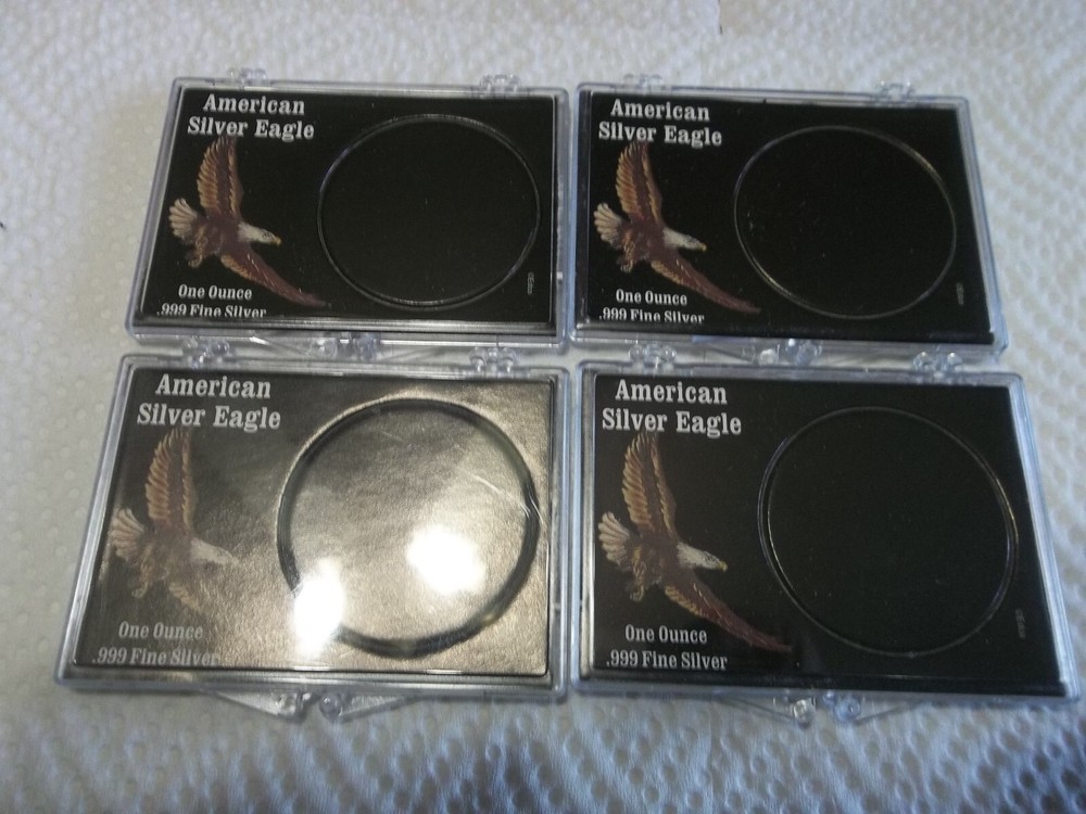(4) Edgar Marcus eagle Snaplock Holder For Silver Eagle $  NEW!   FREE SHIP!