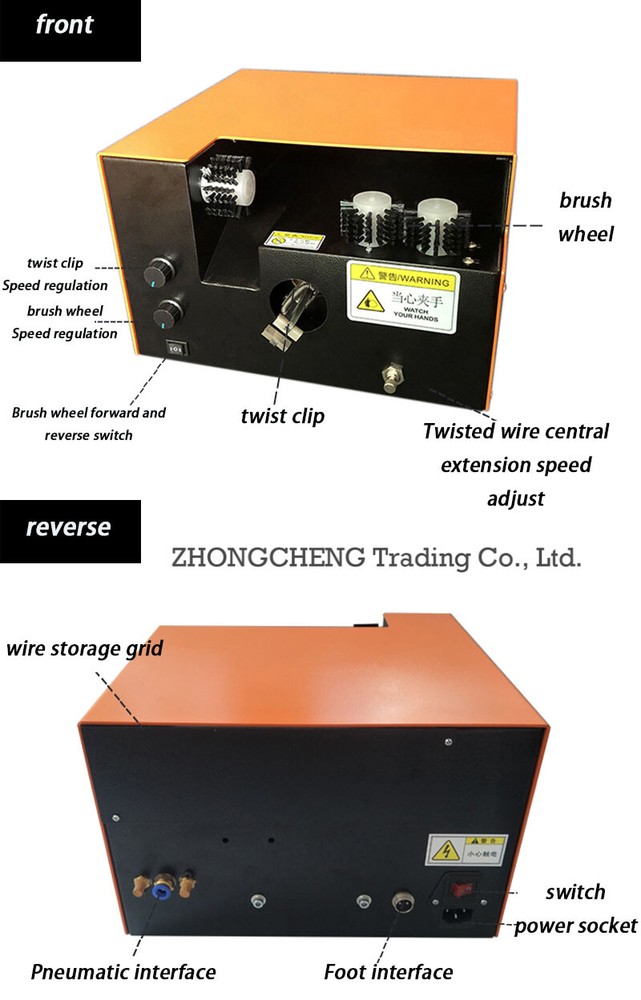 wire brush wire splitting twisting machine wire stripping twisting machine