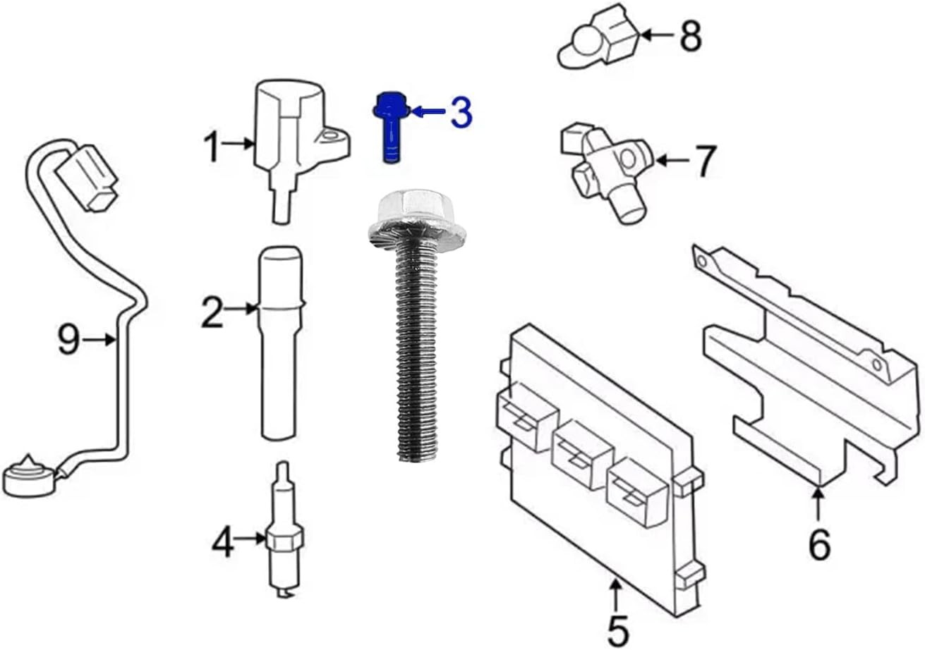 8 Pack Ignition Coil Mounting Screw Bolts Replace for 23750 W714507S437 W711062S