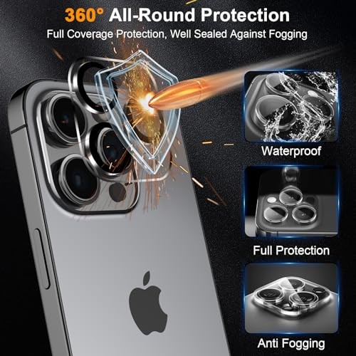 3 Pack Screen Protector for iPhone 13 with 3 Pack Camera iPhone 13 6.1" Clear