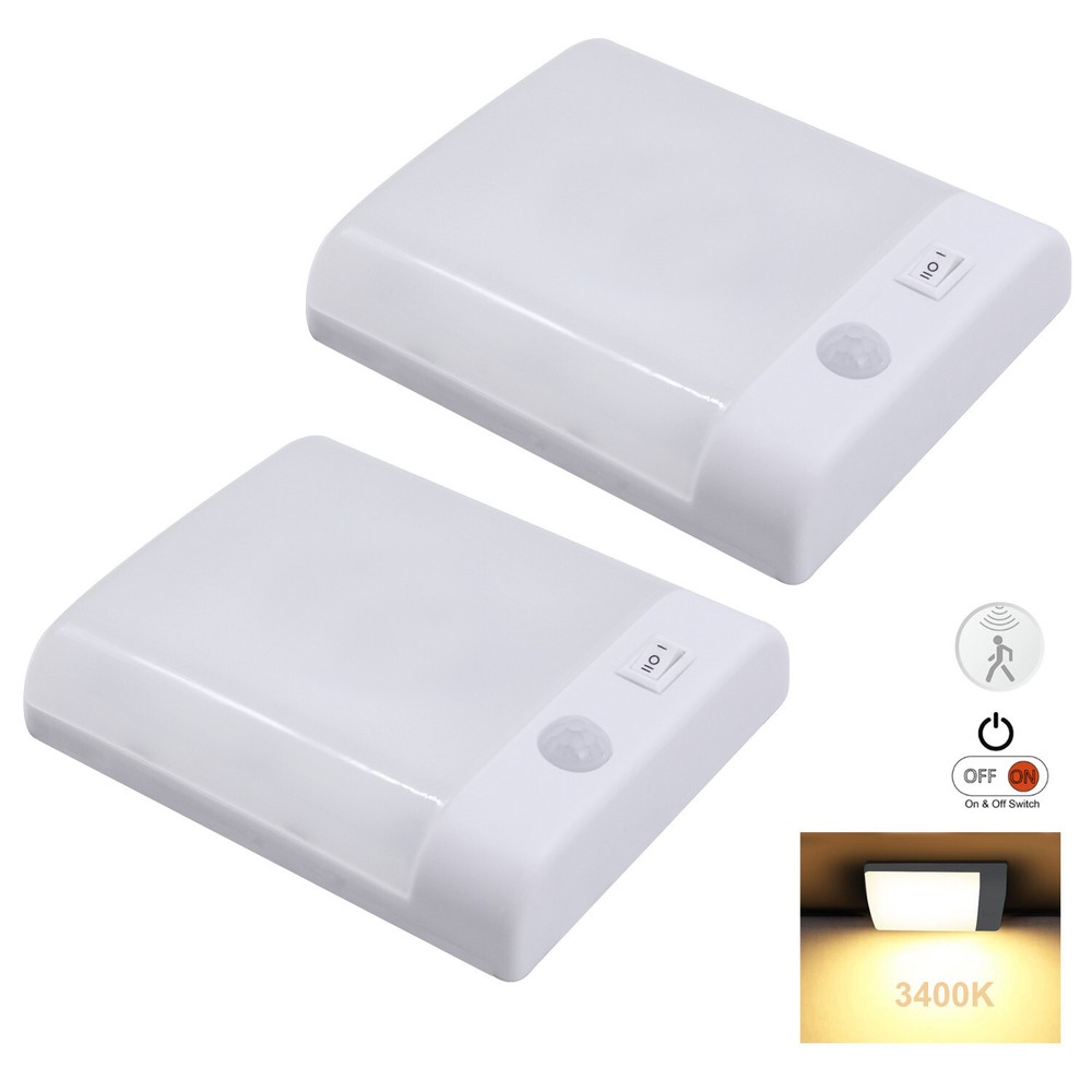 Facon 12V 2Pcs RV PIR Sensor LED Ceiling Light for Camper Trailer Marine Boat