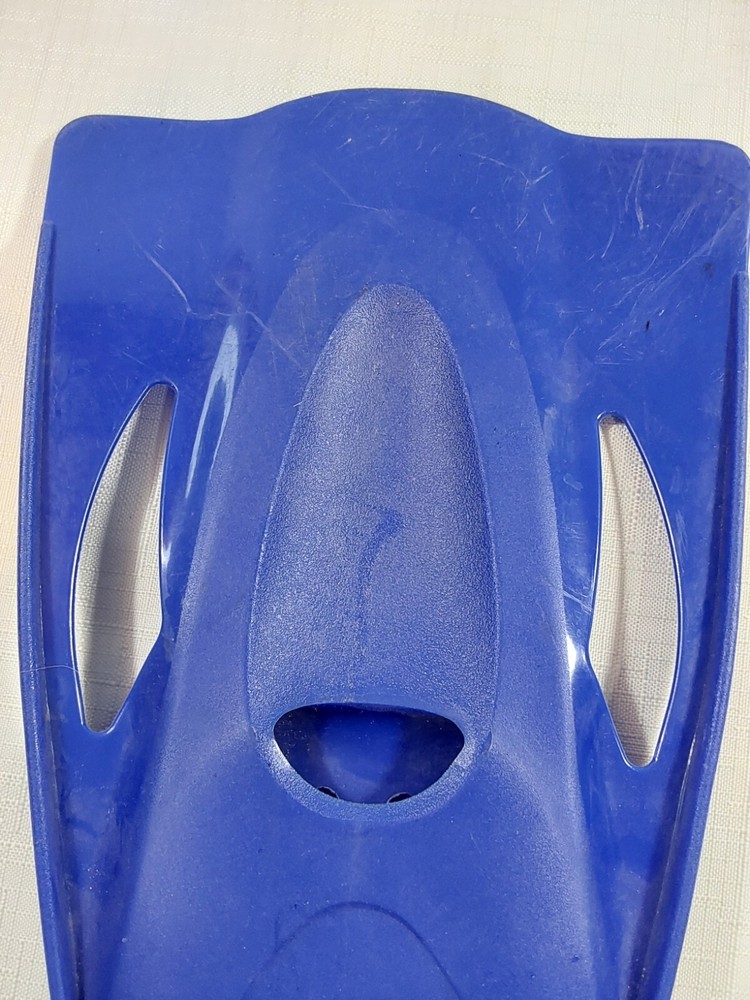 Blue Flippers Fins Swimming Feet Plastic Adjustable