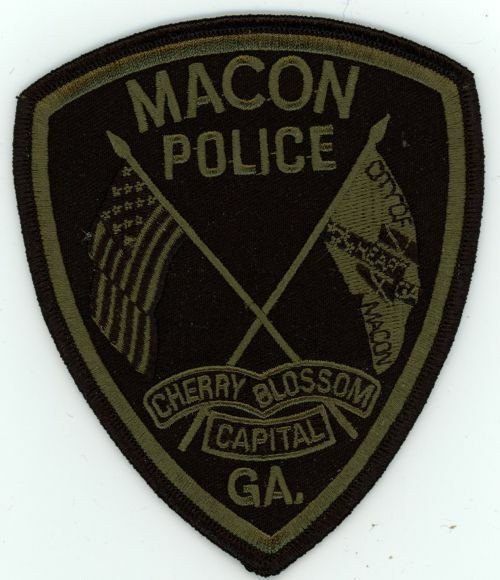 GEORGIA GA MACON POLICE SWAT SUBDUED NICE SHOULDER PATCH SHERIFF