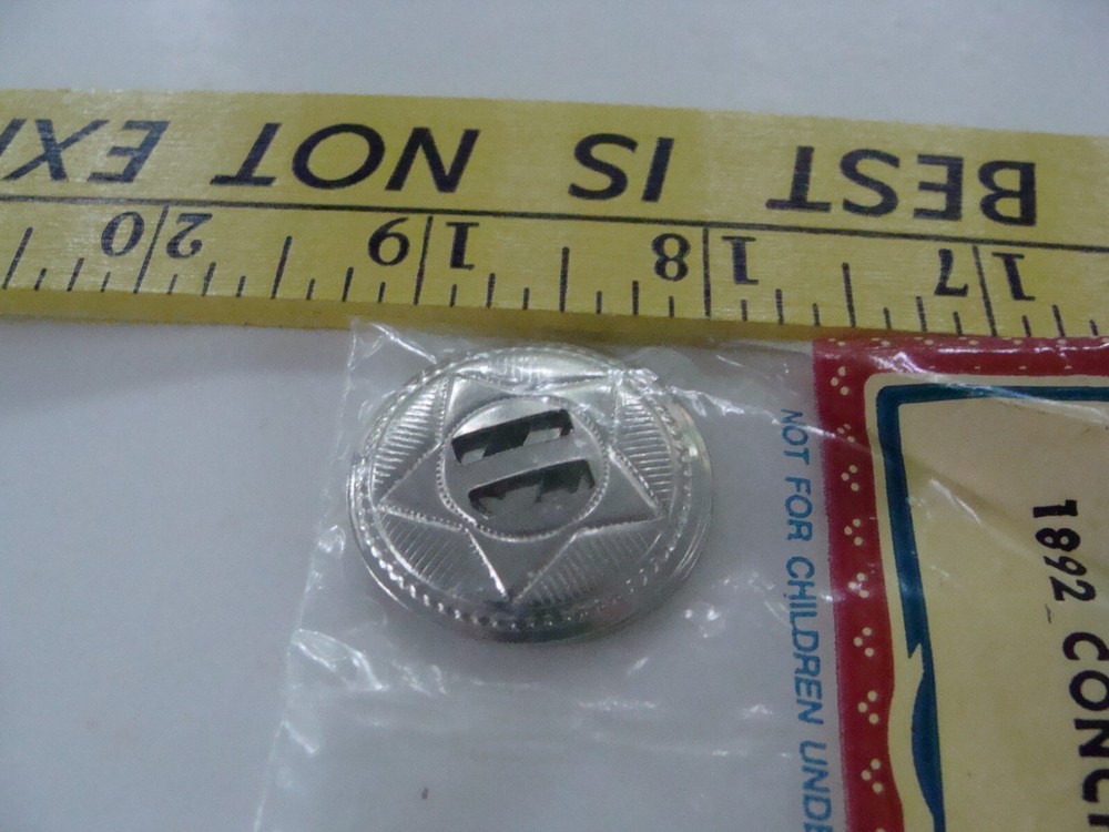 NEW SEALED Silvertone Darice 1892 Concho Craft Sewing 3Pcs.