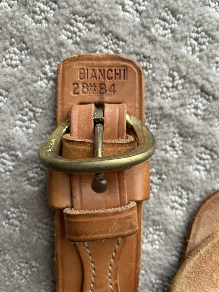 Bianchi B4 Ranger Belt Plain Tan, 28", Brass