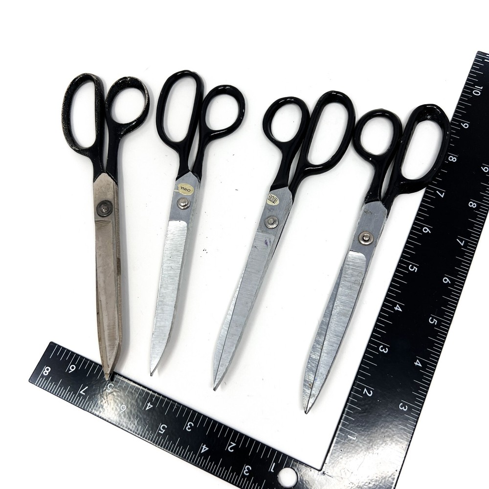 4 Pcs Household Multi Purpose Straight Cutting Scissors Set, Stainless Shears