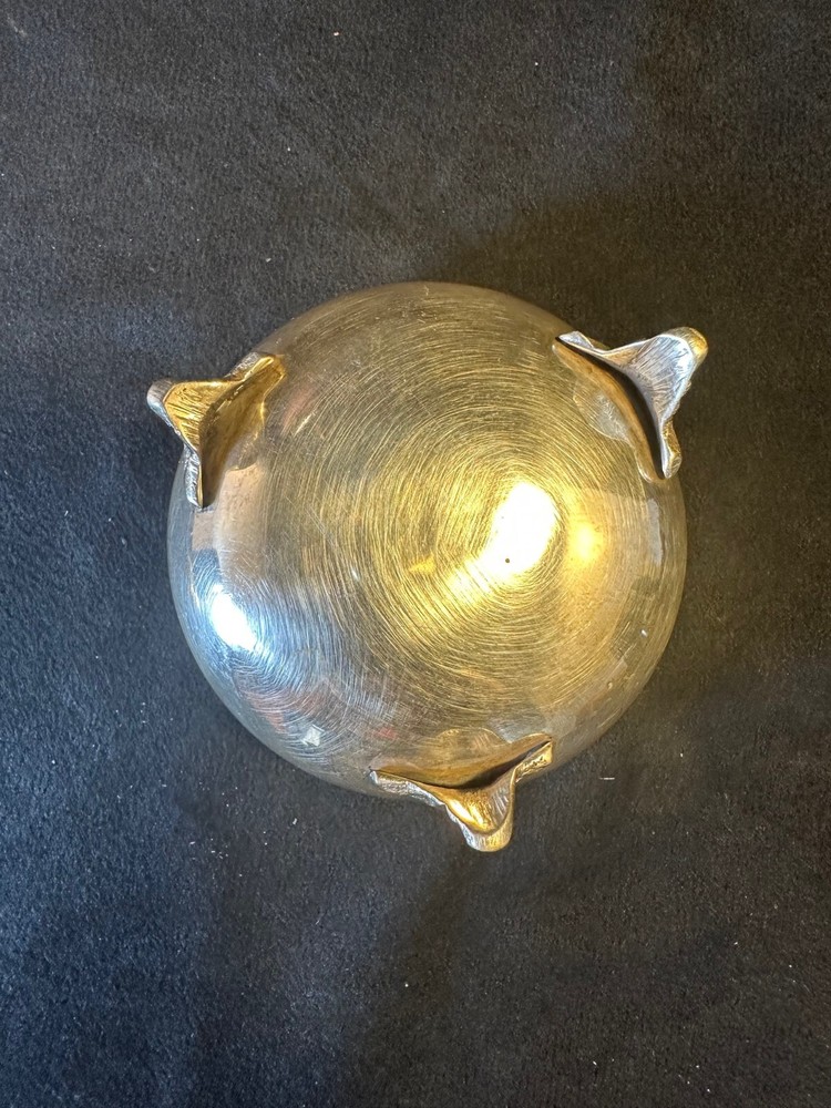 Antique Two Piece Silver Plate Teabag Strainer