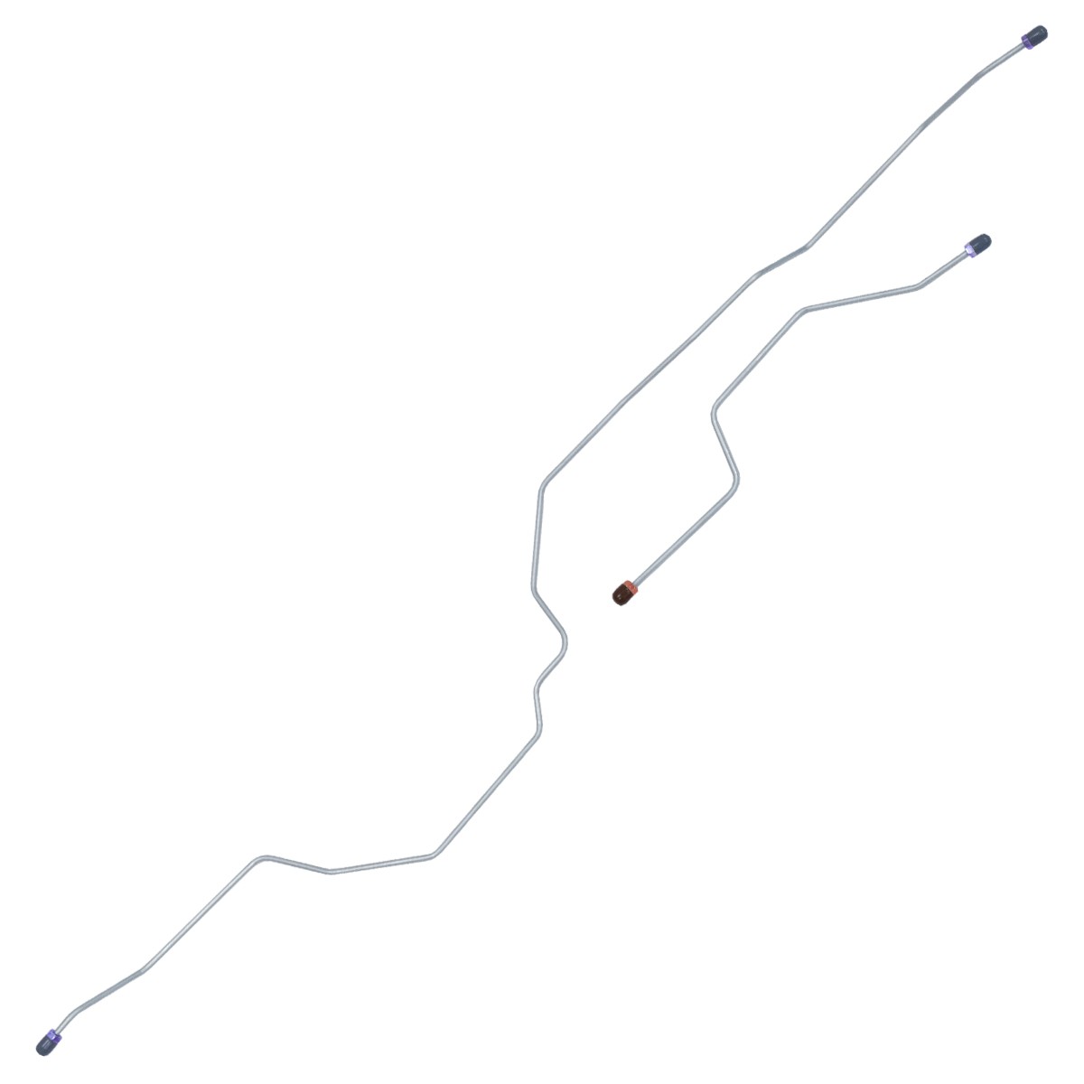 Rear Axle Brake lines Drum Brake Preformed 1987-96 Ford F150 OE Steel 2pc