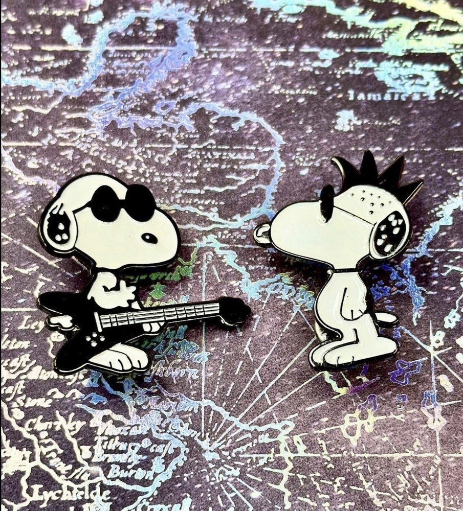 Snoopy Punk Rock 1.5 Inch Enamel Pin Set