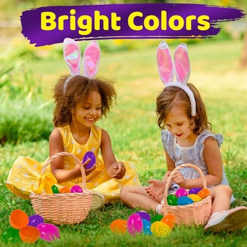 stargo Pack - Plastic Easter Eggs Empty 3.2” Large Plastic Eggs Fillable For 36