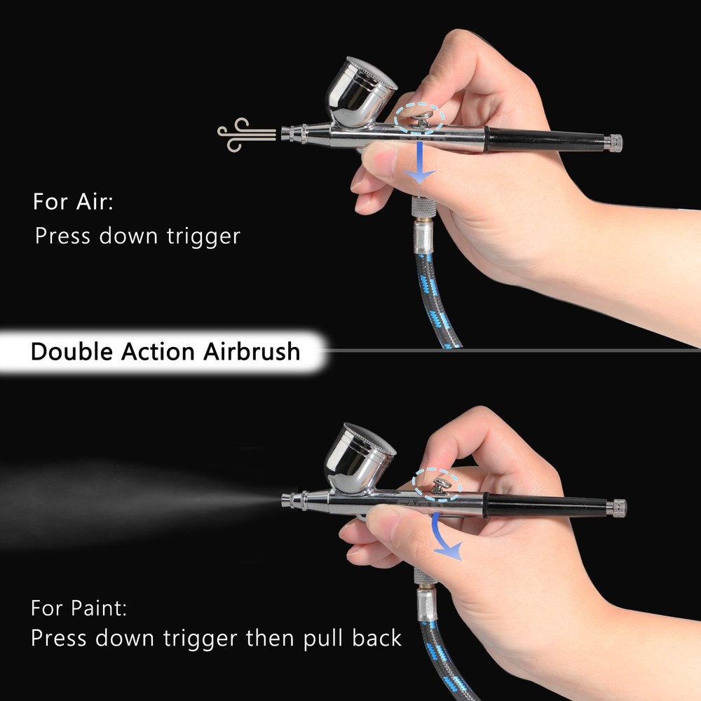 Professional Mini Airbrush Kit with Portable Compressor - Perfect for Paintin...