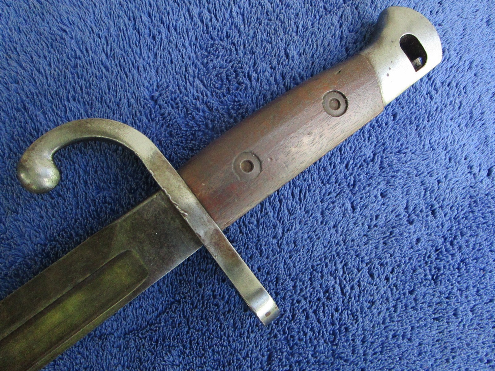 RARE ORIGINAL US MADE M1889 BELGIAN BAYONET AND SCABBARD MAKER HOPKINS AND ALLEN