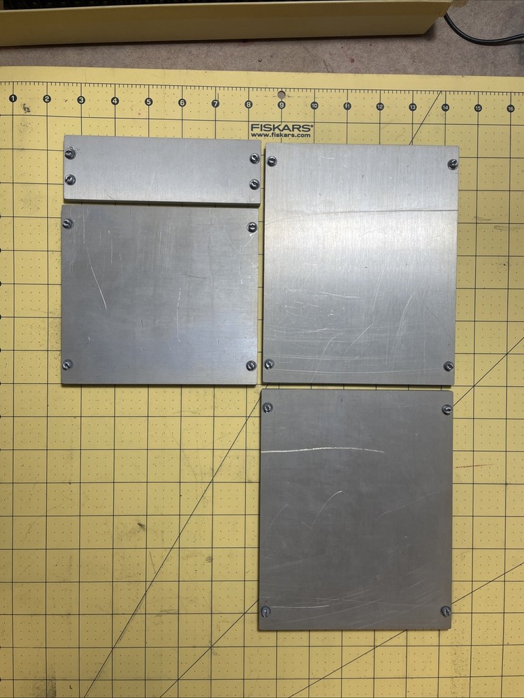 Blank Aluminum Panel Stack Avionics Console / Rack Panels Set of Four