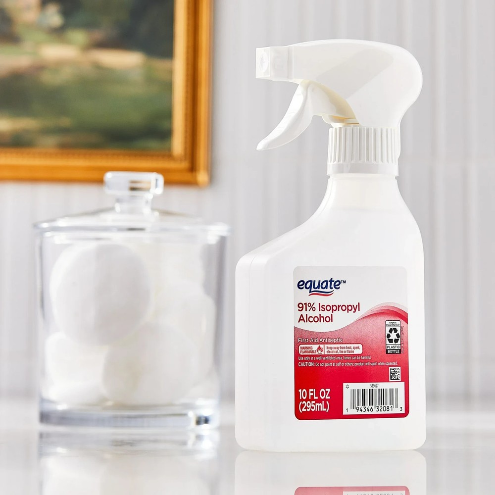Equate 91% Isopropyl Alcohol First Aid Antiseptic, Topical Solution Spray, 10 fl