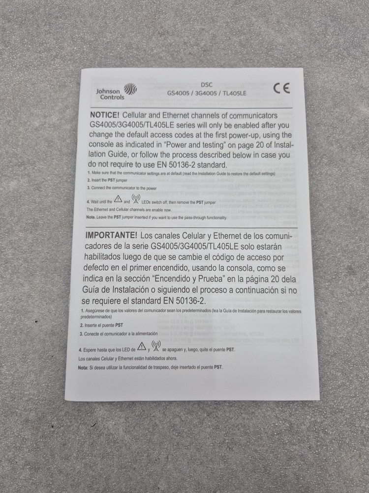 Tyco TL405LE-LAU LTE/Ethernet Communicator