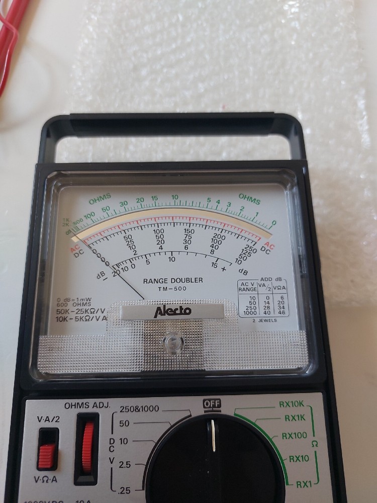 alecto model TM-500 universal meter 50,000 ohm BOXED