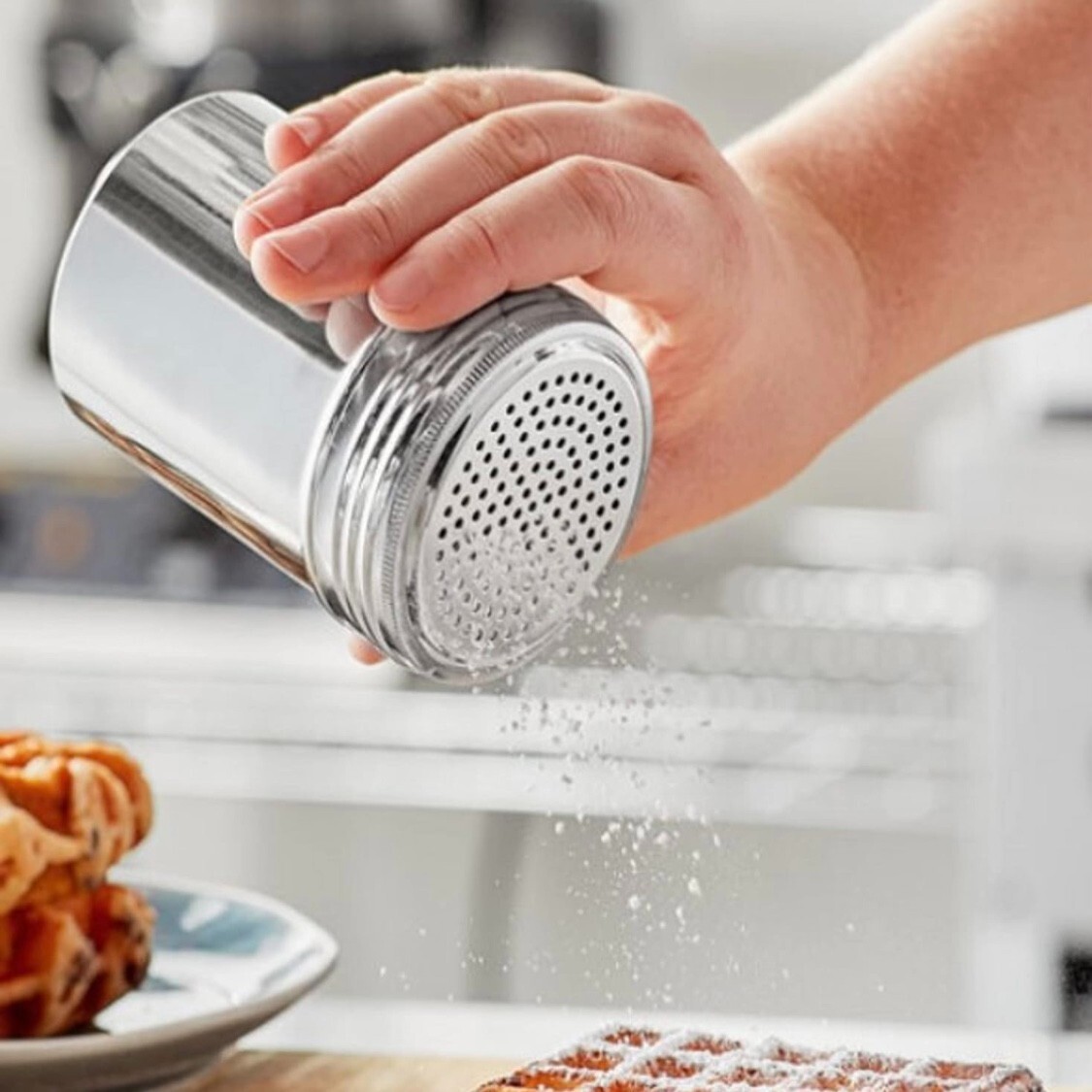 Set of 2 Stainless Steel Shaker Great for Salt Pepper Sugar Cinnamon