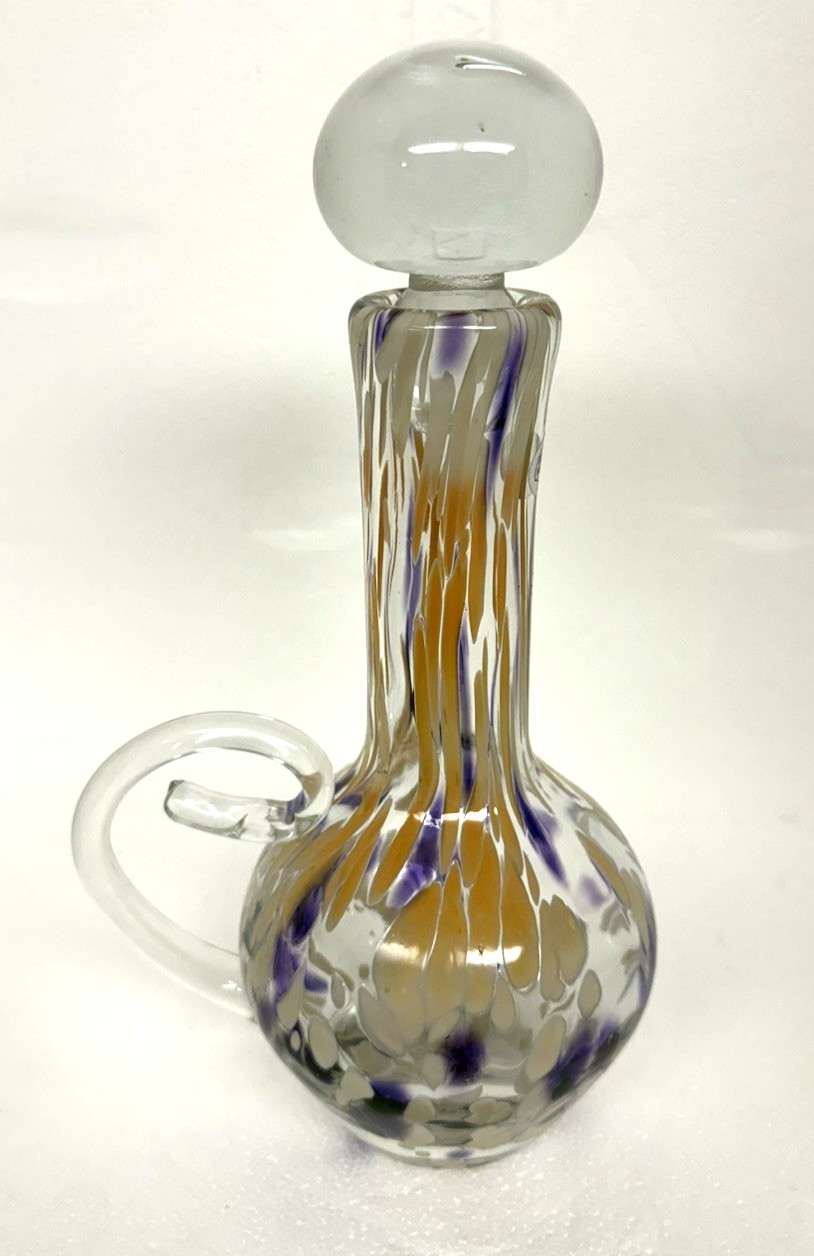 Blenko Glass Cat 2516 - Crystal with Alternate Stopper
